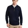 Peter Millar Men's Merino Napa Trimmed Quarter-Zip