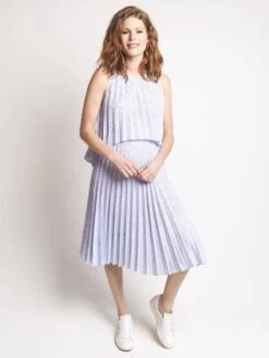 Saylor Serenity Pleated Skirt -Standrews Links Officials Store serenity blue whitealt3