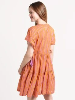 Oliphant Side Tie Tassel Short Dress -Standrews Links Officials Store sidetietasseldress orangealt2