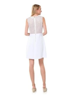 Sail To Sable Poly Crepe Lace Dress White -Standrews Links Officials Store sp17 21w whitealt1