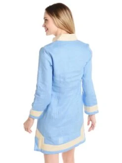 Sail To Sable Linen Dress -Standrews Links Officials Store sp18001s aqua goldalt2