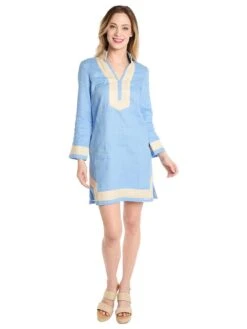 Sail To Sable Linen Dress -Standrews Links Officials Store sp18001s aqua goldalt3
