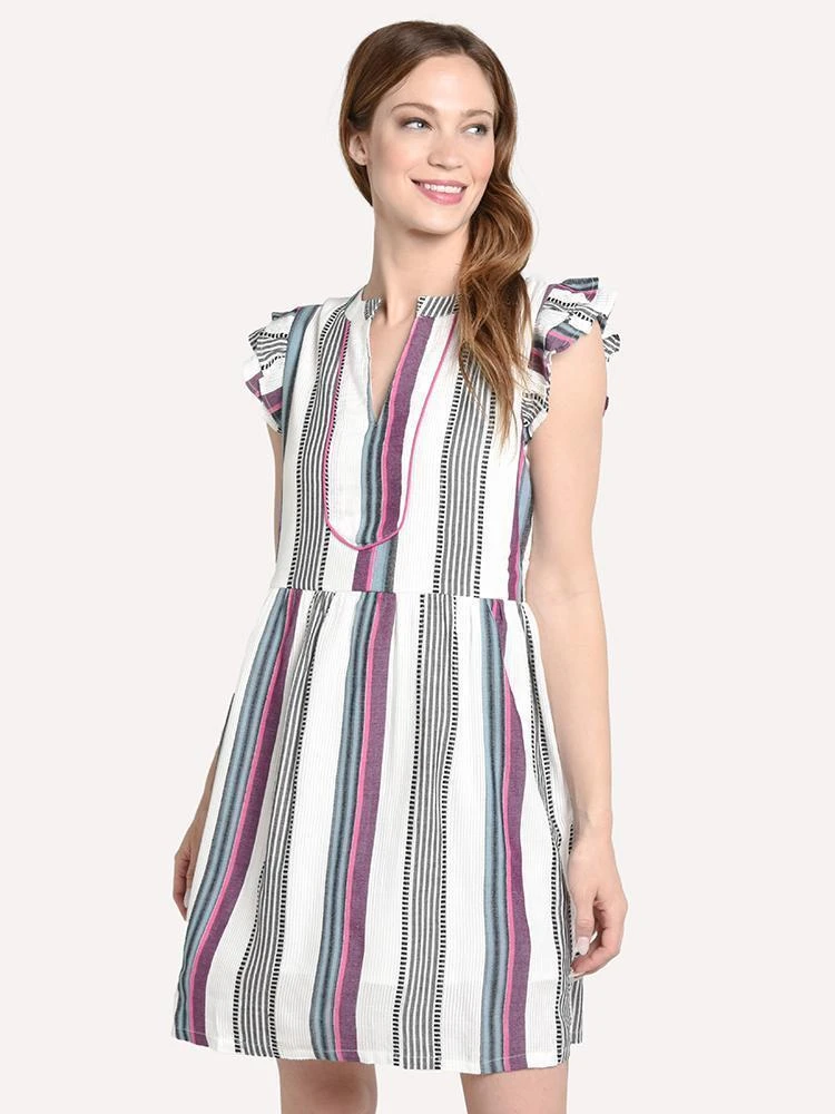THML Women's Flutter Sleeve Stripe Dress 1 THML Women's Flutter Sleeve Stripe Dress