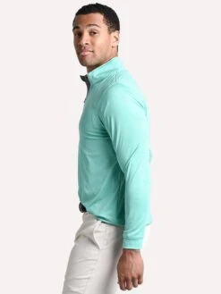 The Normal Brand Men's Performance Quarter Zip Pullover -Standrews Links Officials Store ss19pfq bluehazealt1