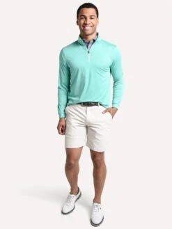 The Normal Brand Men's Performance Quarter Zip Pullover -Standrews Links Officials Store ss19pfq bluehazealt3