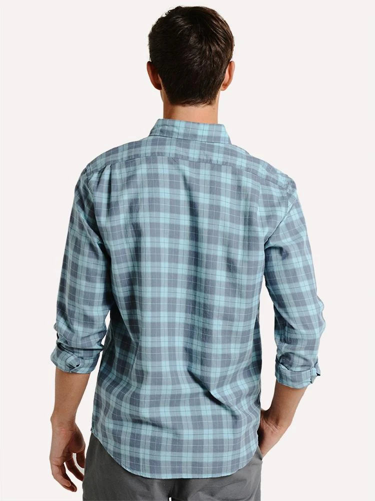 The Normal Brand Men's Two Tone Check Button Down Shirt 4 The Normal Brand Men's Two Tone Check Button Down Shirt - Image 4