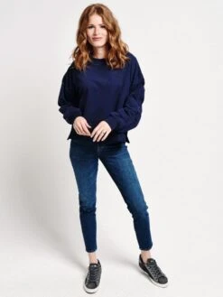 GLAM Solid Knit Pullover Sweater -Standrews Links Officials Store t1148 navyalt3
