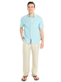 Tommy Bahama Men's Linen The Dream Linen Blend Pant -Standrews Links Officials Store t116004 khakisandsalt3