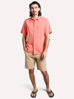 Tommy Bahama Men's Corvair Stretch-Cotton Shirt -Standrews Links Officials Store t321599 dubarrycoralalt3