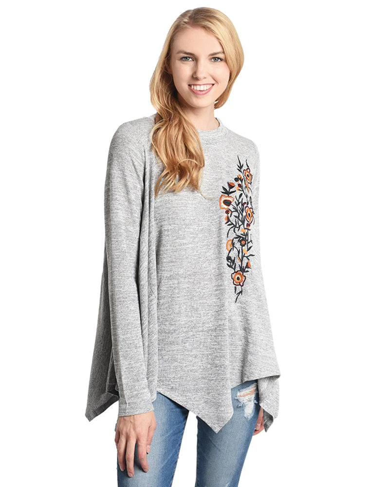 THML Hanky Hem Mock Neck Top 2 THML Hanky Hem Mock Neck Top - Image 2