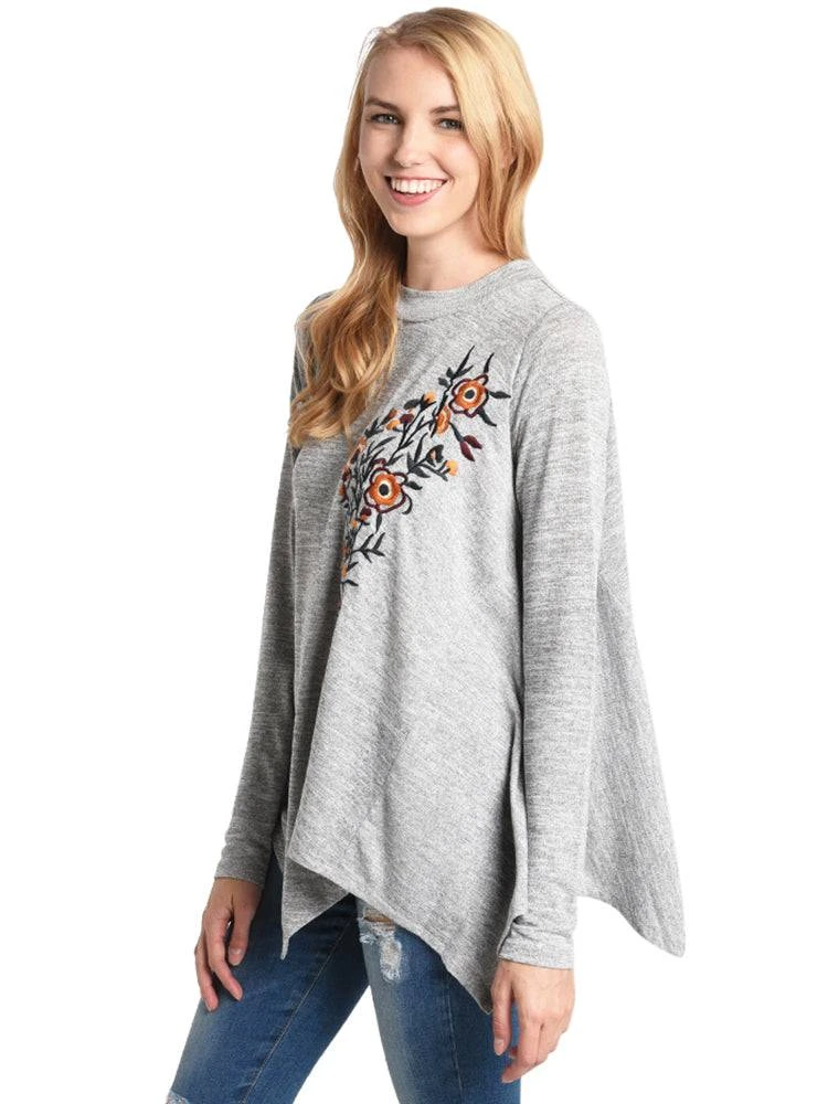 THML Hanky Hem Mock Neck Top 3 THML Hanky Hem Mock Neck Top - Image 3