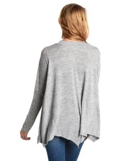 THML Hanky Hem Mock Neck Top 7 THML Hanky Hem Mock Neck Top -Standrews Links Officials Store ths0273 heathergreyalt2