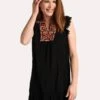 THML Embroidered Bib Dress