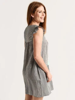 THML Stripe Embroidered Shift Dress -Standrews Links Officials Store tm4815 blackalt1