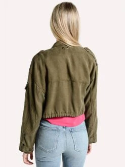 Pam & Gela Crop Cargo Jacket -Standrews Links Officials Store tn5008 armyalt3