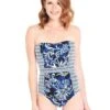 Tommy Bahama Women's Old Royal Bandeau One Piece Swimsuit
