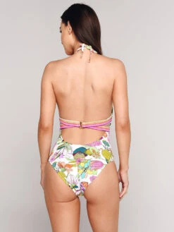 Trina Turk Key West Botanical Plunge 1 Piece -Standrews Links Officials Store tt8wa09 whitealt3
