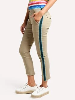 Pam&Gela Uniform Side Stripe Step Hem Twill Pant -Standrews Links Officials Store tw47791529 wheatalt1