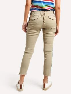Pam&Gela Uniform Side Stripe Step Hem Twill Pant -Standrews Links Officials Store tw47791529 wheatalt2