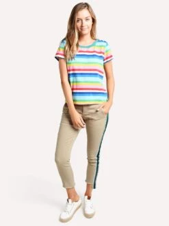 Pam&Gela Uniform Side Stripe Step Hem Twill Pant -Standrews Links Officials Store tw47791529 wheatalt3