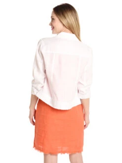 Tommy Bahama Women's Two Palms Linen Raw-Edge Jacket -Standrews Links Officials Store tw510640 whitealt2