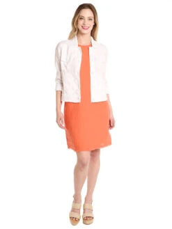 Tommy Bahama Women's Two Palms Linen Raw-Edge Jacket -Standrews Links Officials Store tw510640 whitealt3