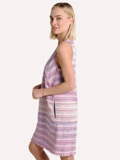Tommy Bahama Women's Micronesia Stripe Shift Dress -Standrews Links Officials Store tw618381 pinkmelonalt1