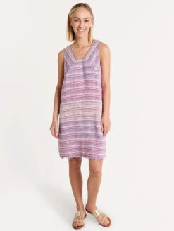 Tommy Bahama Women's Micronesia Stripe Shift Dress -Standrews Links Officials Store tw618381 pinkmelonalt3