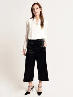 Vince Metallic Satin Crop Wide Pant -Standrews Links Officials Store v547321617 001blkalt2