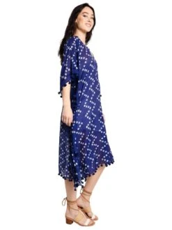Roberta Roller Rabbit Asia Kaftan Zig Zag Shibori -Standrews Links Officials Store w drlg 010zigshib navyalt1