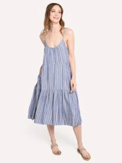 Roller Rabbit Stripe Dakota Dress -Standrews Links Officials Store w drlg 1014stripe indigoalt1