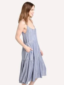 Roller Rabbit Stripe Dakota Dress -Standrews Links Officials Store w drlg 1014stripe indigoalt2