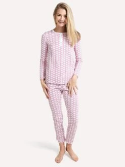Roller Rabbit Women's Hathi Pajamas -Standrews Links Officials Store w lnpj 002hathi pinkalt1