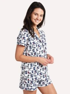 Roller Rabbit Stripe And I Polo Pajamas -Standrews Links Officials Store w lnpj 007strpe navyalt2