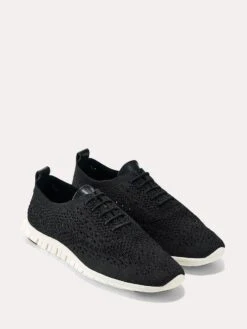 Cole Haan Women's ZEROGRAND Wingtip Oxford 9 Cole Haan Women's ZEROGRAND Wingtip Oxford -Standrews Links Officials Store w06723 blackknit leather ivoryalt3