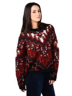 Mara Hoffman Women's Rug Knit Sweater -Standrews Links Officials Store w609098890 burgundyalt1