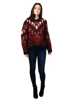 Mara Hoffman Women's Rug Knit Sweater -Standrews Links Officials Store w609098890 burgundyalt3