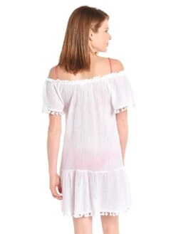 Eberjey Sea Breeze Deavon Coverup -Standrews Links Officials Store wc1618de whitealt3