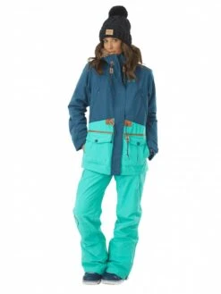 Picture Women's Apply Jacket -Standrews Links Officials Store wvt104 petrolblue mintgreenalt3