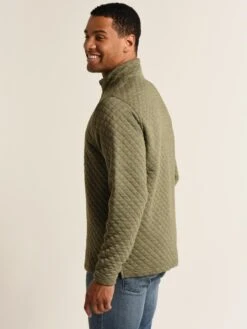 Oxford Linden Long Sleeve 1/4 Zip Pullover -Standrews Links Officials Store x21019 oliveheatheralt1