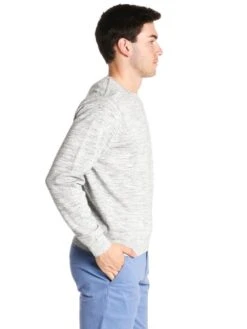 Oxford Abbott Long Sleeve Heather Crewneck Sweater -Standrews Links Officials Store x31011 420vintageindigoalt2