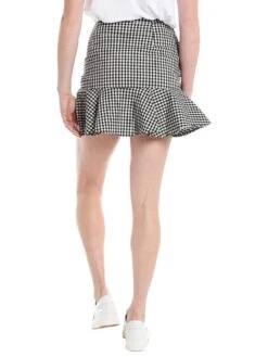 Do+Be Gingham Bow Mini Skirt -Standrews Links Officials Store y14936 blackalt3